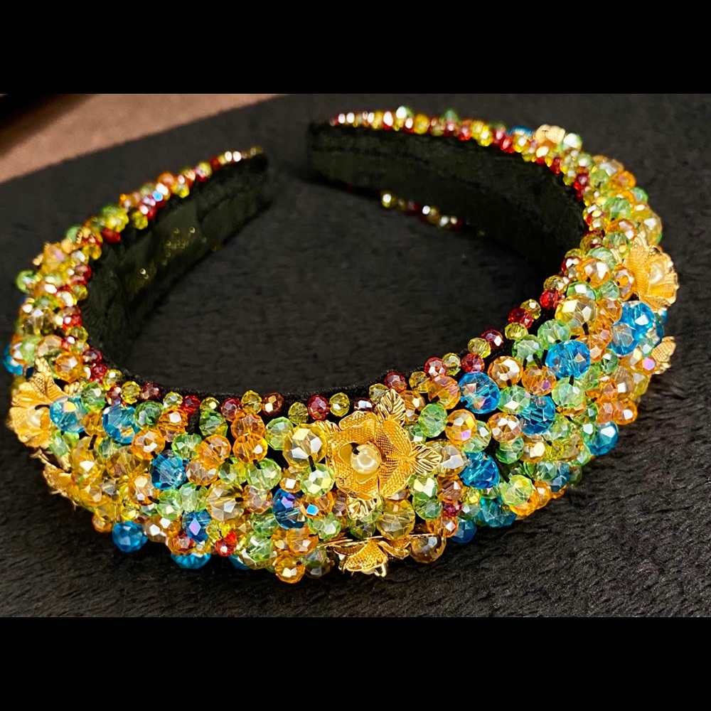 Multicolor Jeweled Headband